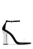 High-Heeled Fashion Sandals Summer Round Toe Thick Heel One-Line Buckle Sandals