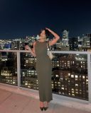 Women Casual Sleeveless knitting Maxi Dress