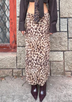Women Summer Leopard Print Skirt