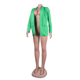 Women Fall/Winter Solid Long Sleeve Casual Blazer