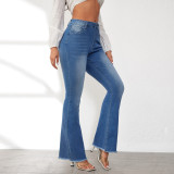 Women Ripped Denim Pant