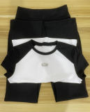 Women's Spring Summer Color Matching Sports Dance Fitness Yoga Short-Sleeved Two-Piece Pants Set