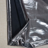 Women's Summer Metallic Sexy Strap Slim Waist Mini Nightclub Bodycon Dress