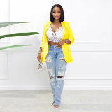 Women Fall/Winter Solid Long Sleeve Casual Blazer