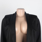 Women Fall/Winter Solid Long Sleeve Casual Blazer