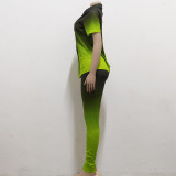 Women sexy gradient Top and Pant two-piece set