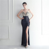 Plus Size Women Sequin Formal Party Maxi Evening Dress