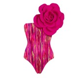 Spring One Piece Female Flower Swimsuit Beach Holidays Skirt Spring Two Piec Swimwear Set