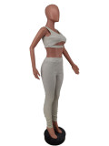 Women Sleeveless Top and Pant Two-piece Set