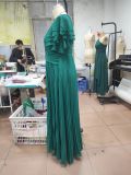 Women Solid Elegant Round Neck Maxi Dress