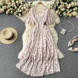 Women Summer Sexy V-Neck Beach Holidays Dress