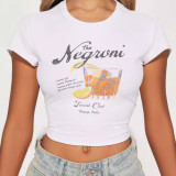 Women Printed Crop T-Shirt