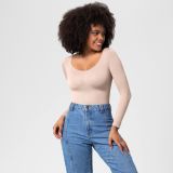 One-Piece Tummy Control Butt Lift Shaping Bodysuit Women Tight Fitting Long Sleeve Basic Body Shapewear