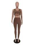 Women Sleeveless Top and Pant Two-piece Set
