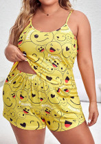 Plus Size Women Camisole Shorts Lounge Wear Plus Size Women Camisole Shorts Lounge Wear