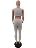 Women Sleeveless Top and Pant Two-piece Set