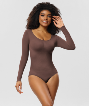 One-Piece Tummy Control Butt Lift Shaping Bodysuit Women Tight Fitting Long Sleeve Basic Body Shapewear One-Piece Tummy Control Butt Lift Shaping Bodysuit Women Tight Fitting Long Sleeve Basic Body Shapewear
