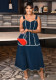 Plus Size Women's Strap A-Line Denim Long Dress