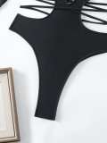 Women's Solid Color Long-Sleeved One-Piece Swimsuit