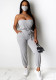 Women's Sexy Strapless Belt Casual Jumpsuit