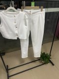 Women's Spring And Summer Fashionable Sleeveless Cropped Vest High Waist Pants Women's Two-Piece Set