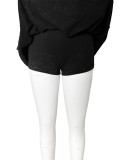 Fashionable Women's Solid Long Sleeve Three-Piece Skirt Set