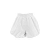 Women Solid Puffy Puff Shorts