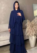Fashion Patchwork Three-Layer Chiffon Long Dress Parent-Child Wear Fashion Patchwork Three-Layer Chiffon Long Dress Parent-Child Wear
