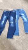 Women Stretch Ripped Denim Bell Bottom Pants