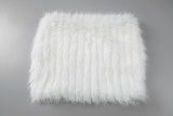 Women sexy furry chest wrap Top and Skirt two-piece set