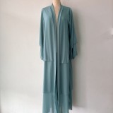 Fashion Patchwork Three-Layer Chiffon Long Dress Parent-Child Wear