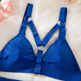 Women metal chain bandage steel ring push-up sexy lingerie uniform Sexy LingerieSet