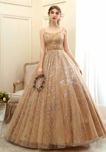Luxury Strap A-Line Evening Dress Elegant Wedding Gown（Processing time need 3-6 days）