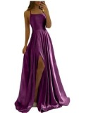 Women Bridesmaid Dresses Sexy Slit Prom Evening Dresses（Processing time need 3-6 days）