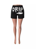Women's Fashion Letter Print Summer Casual Shorts