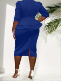 Plus Size Women Elegant Dress