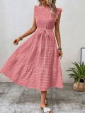 Women Summer Ruffle Edge Strappy Dress