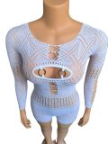 Women Hollow See-Through Net Stretch Jumpsuit Sexy Lingerie