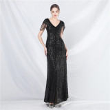 Plus Size Women Formal Party Sequin Evening Dress