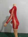 Women Hollow See-Through Net Stretch Jumpsuit Sexy Lingerie