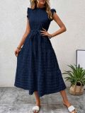 Women Summer Ruffle Edge Strappy Dress