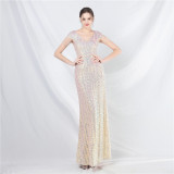 Plus Size Women Formal Party Sequin Evening Dress