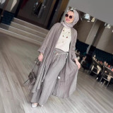Women Spring Summer Loose Top and Casual Wide Leg Pants Two-piece Set