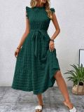 Women Summer Ruffle Edge Strappy Dress
