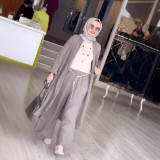 Women Spring Summer Loose Top and Casual Wide Leg Pants Two-piece Set
