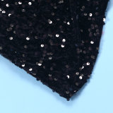 Sexy Sequin Feather Off Shoulder Bodycon Dress