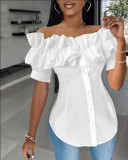 Women Cardigan Off Shoulder Shirt