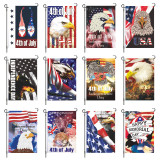 Linen Double-Sided Hanging Flag Yard Decoration American Garden Flag