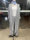 Women Spring Summer Loose Top and Casual Wide Leg Pants Two-piece Set
