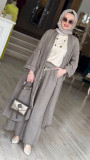 Women Spring Summer Loose Top and Casual Wide Leg Pants Two-piece Set
